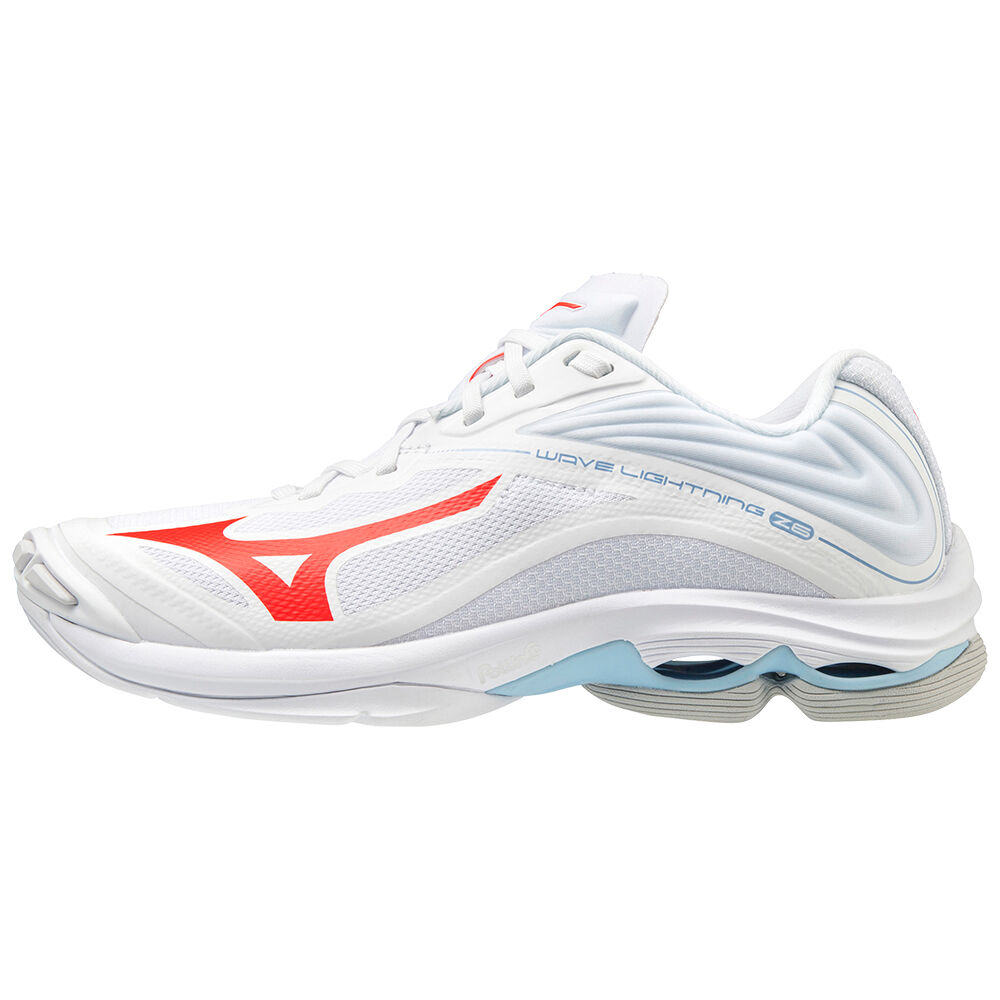 Mizuno Wave Lightning Z6 - Bayan Voleybol Ayakkabısı - Beyaz/Mavi Türkiye (NFXPZJ-786)